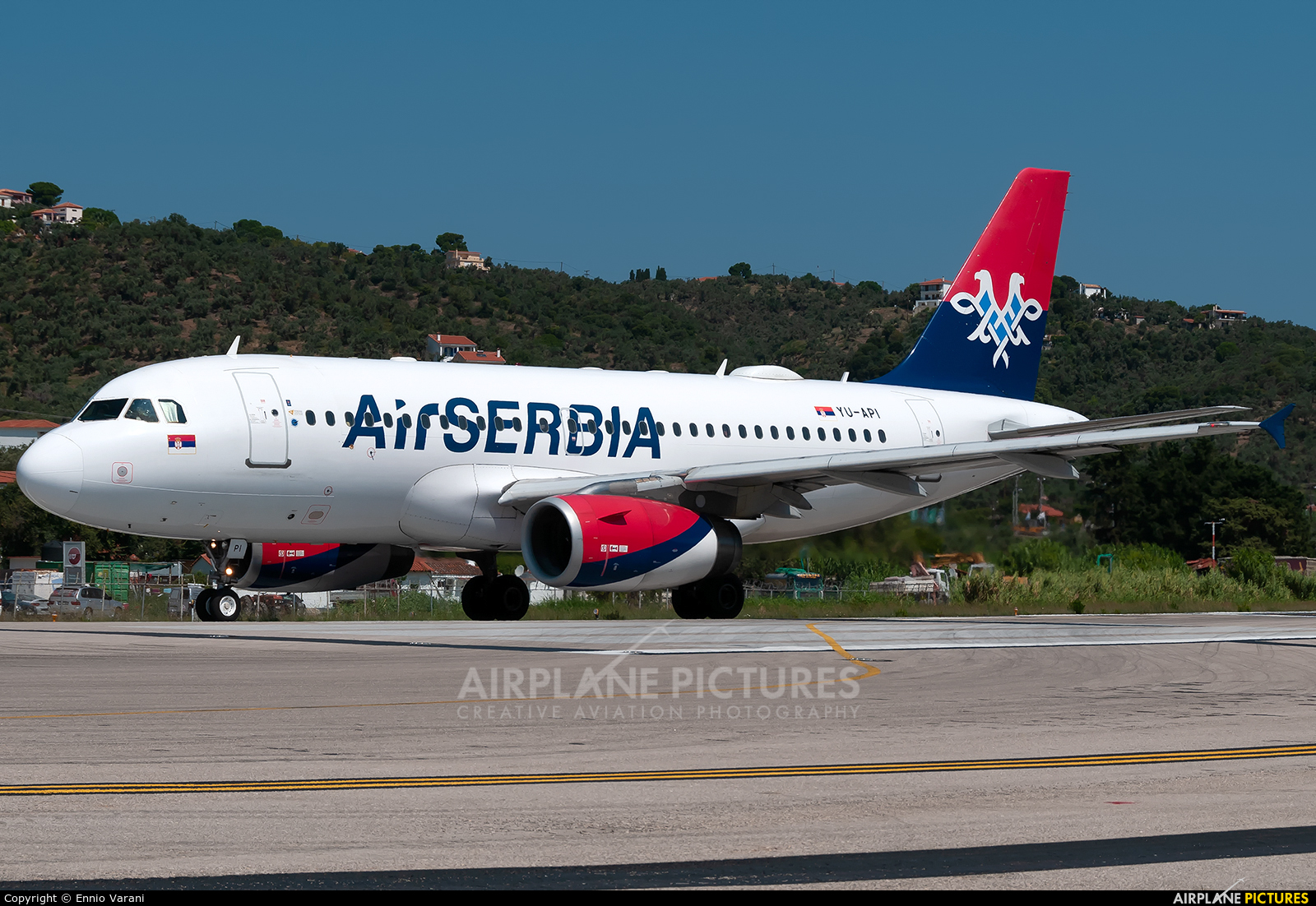 Air Serbia YU-API aircraft at Skiathos