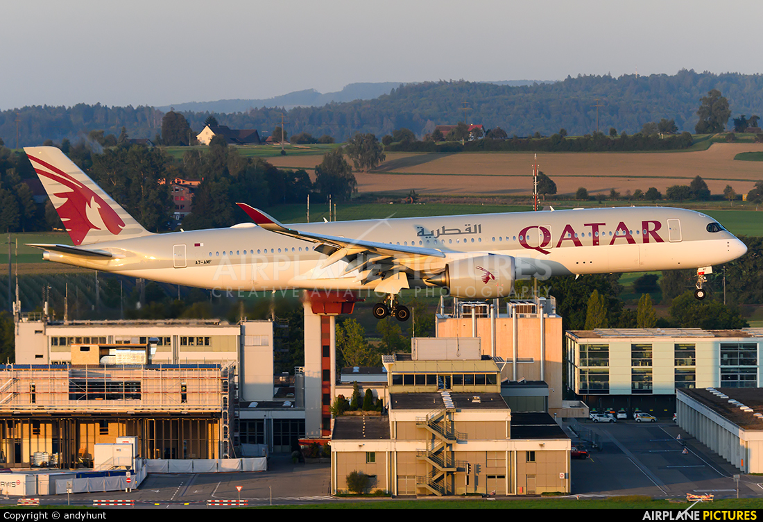 Qatar Airways A7-AMF aircraft at Zurich