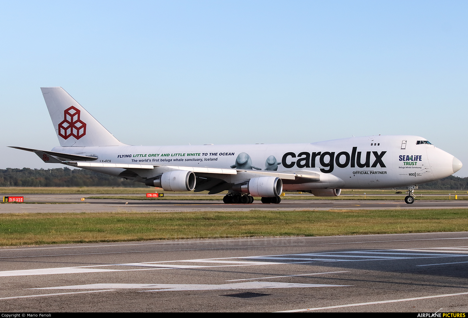 Cargolux LX-ECV aircraft at Milan - Malpensa