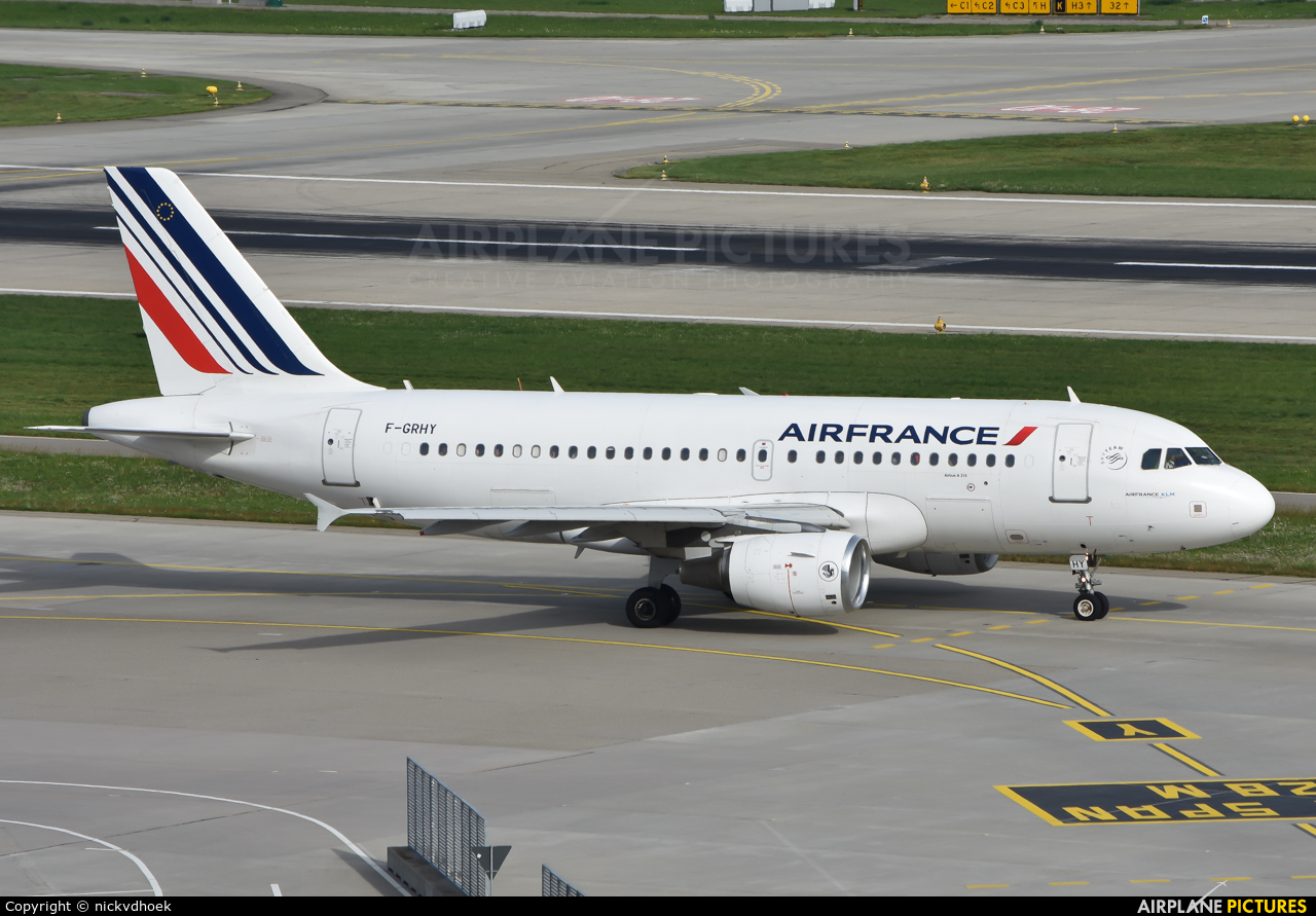 Air France F-GRHY aircraft at Zurich