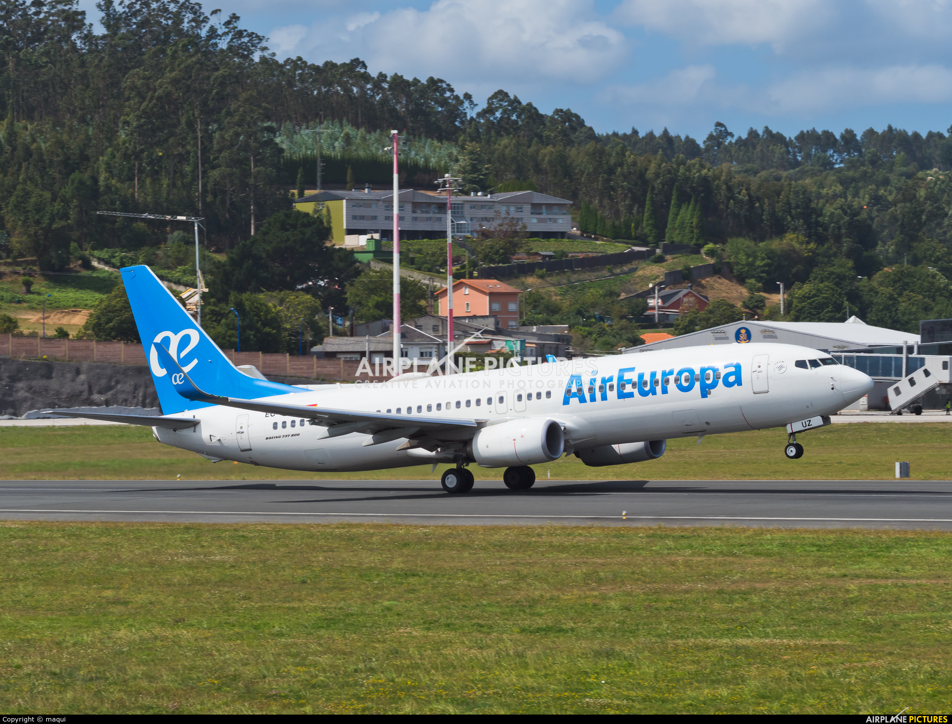 Air Europa EC-MUZ aircraft at La Coruña