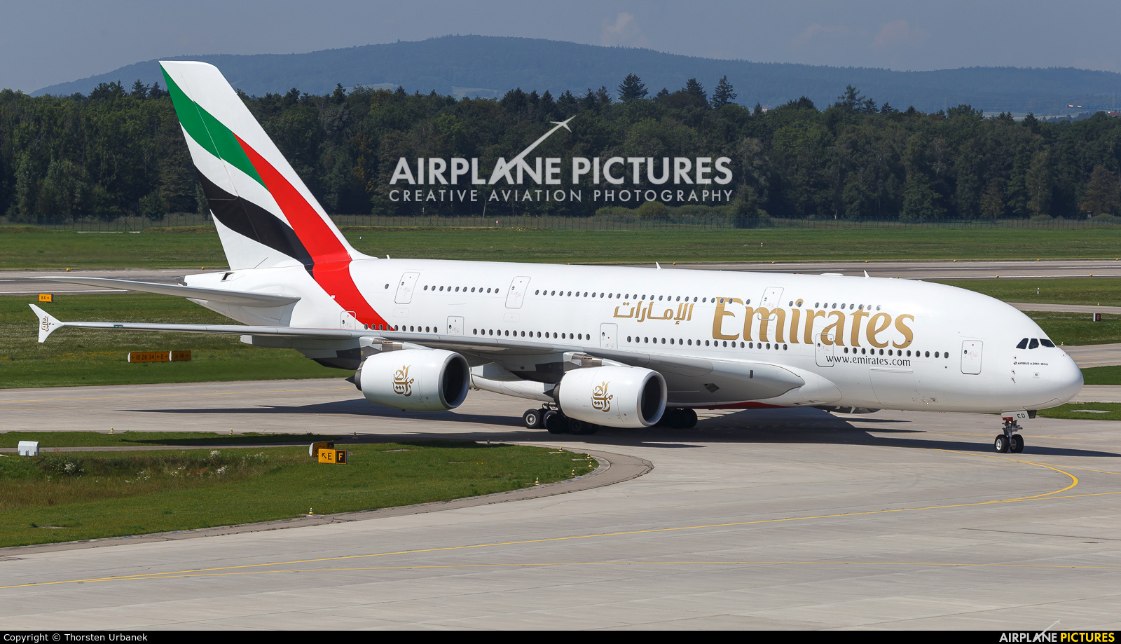 Emirates Airlines A6-EED aircraft at Zurich