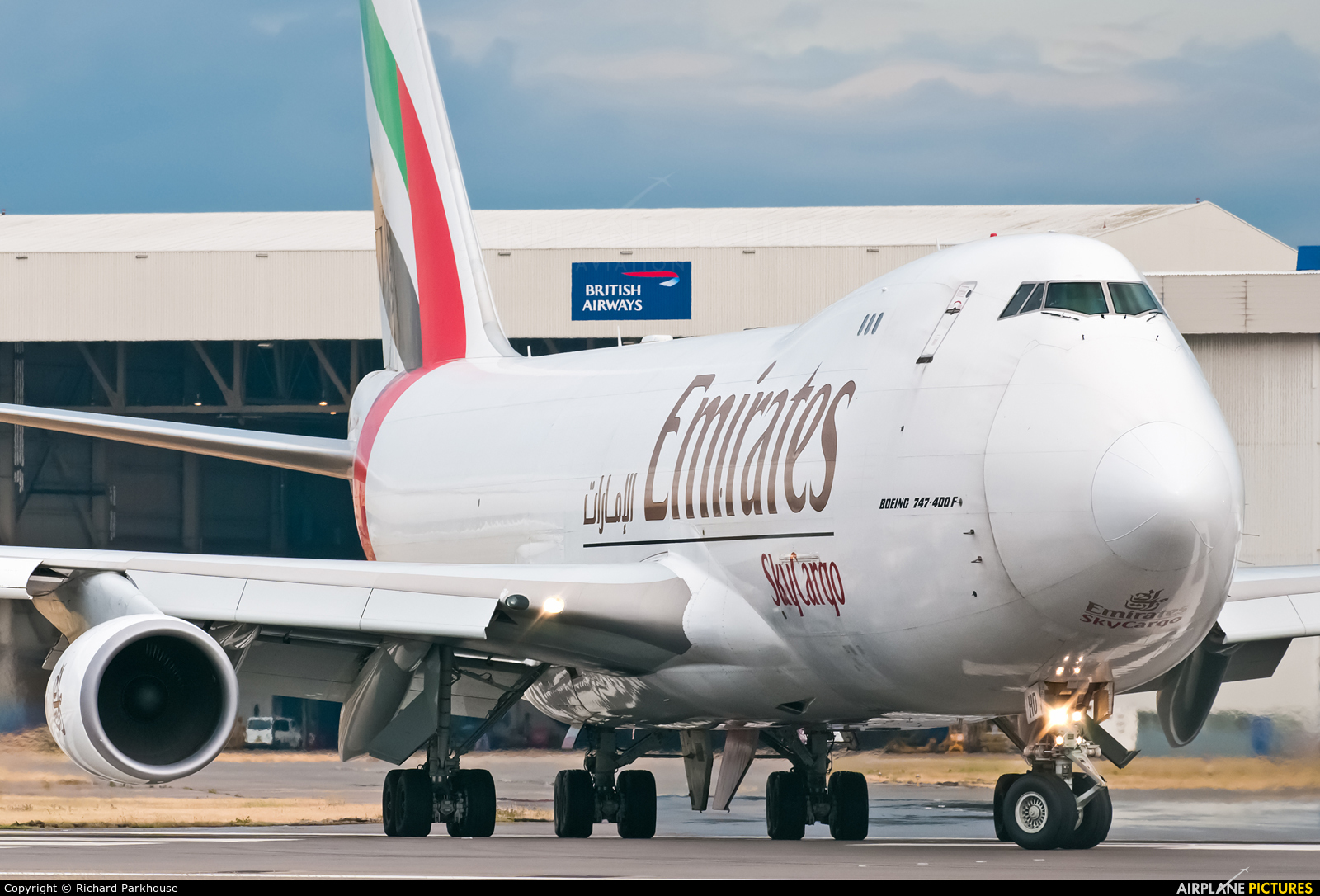 Emirates Sky Cargo OO-THD aircraft at London - Heathrow