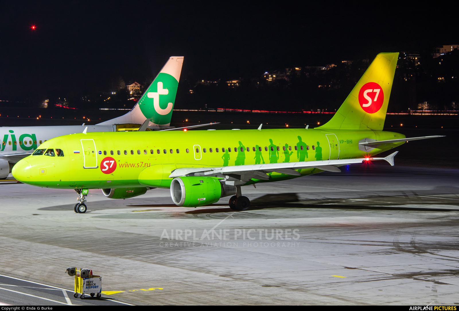 S7 Airlines VP-BHI aircraft at Innsbruck