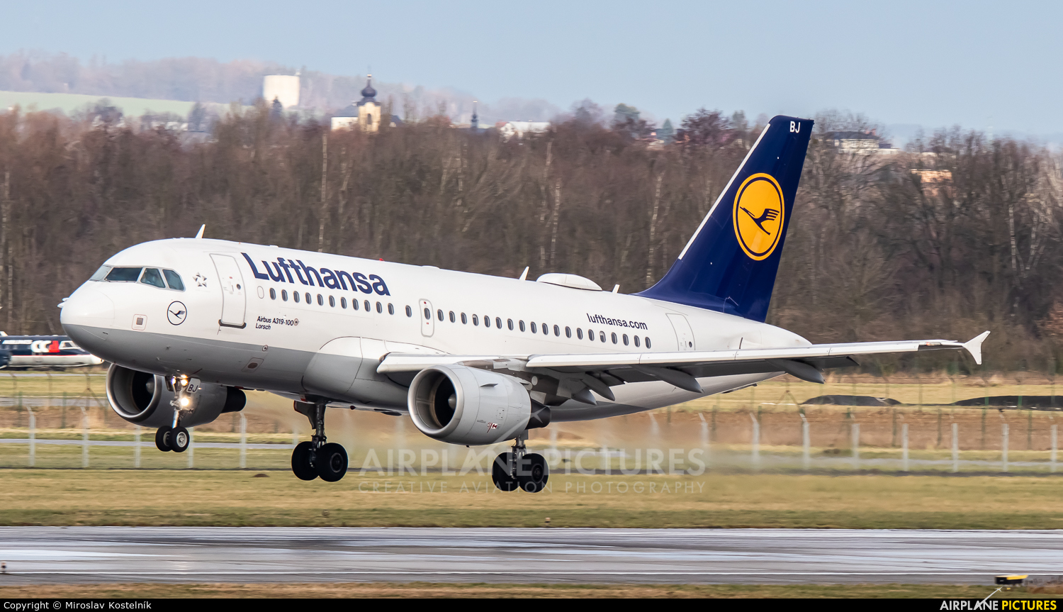 Lufthansa D-AIBJ aircraft at Ostrava Mošnov