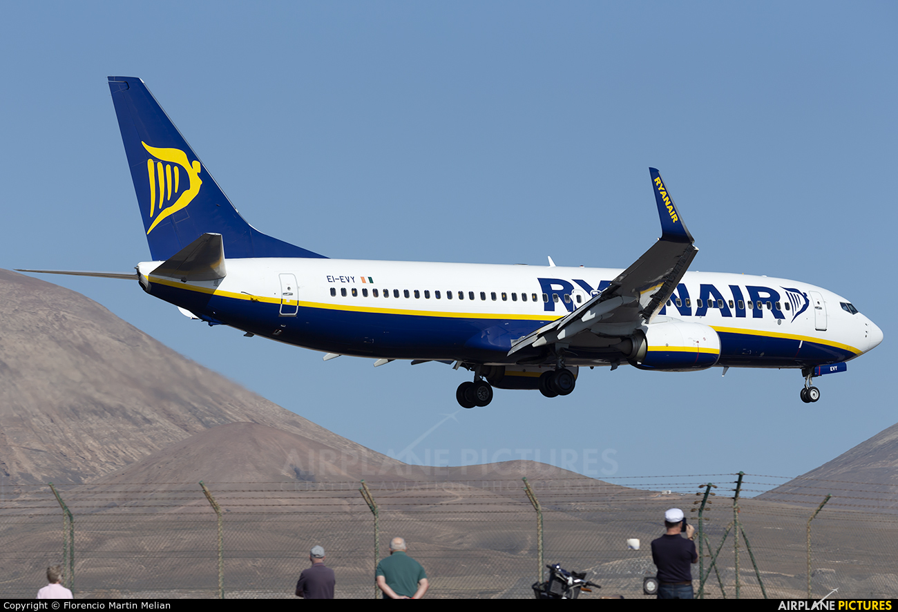 Ryanair EI-EVY aircraft at Lanzarote - Arrecife