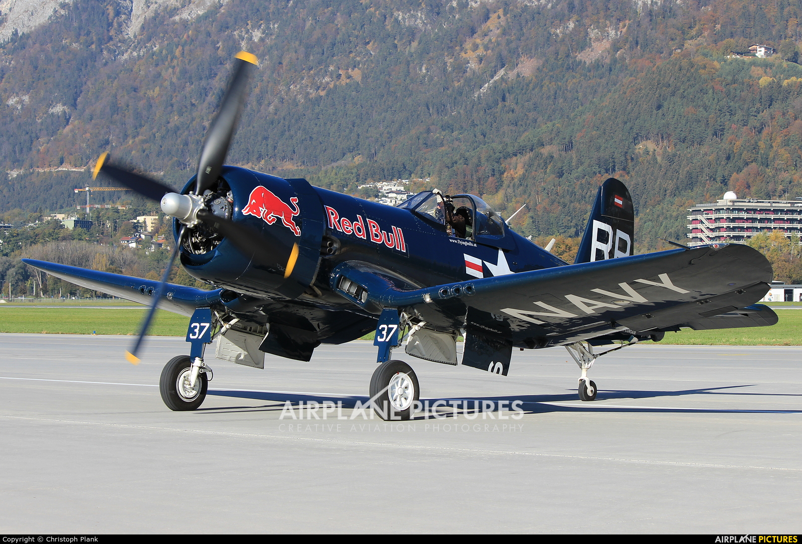Red Bull OE-EAS aircraft at Innsbruck