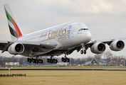 A6-EOW - Emirates Airlines Airbus A380 aircraft