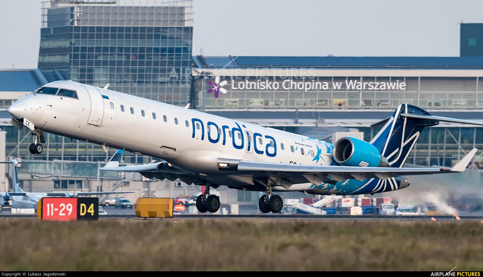 Nordica ES-ACE aircraft at Warsaw - Frederic Chopin