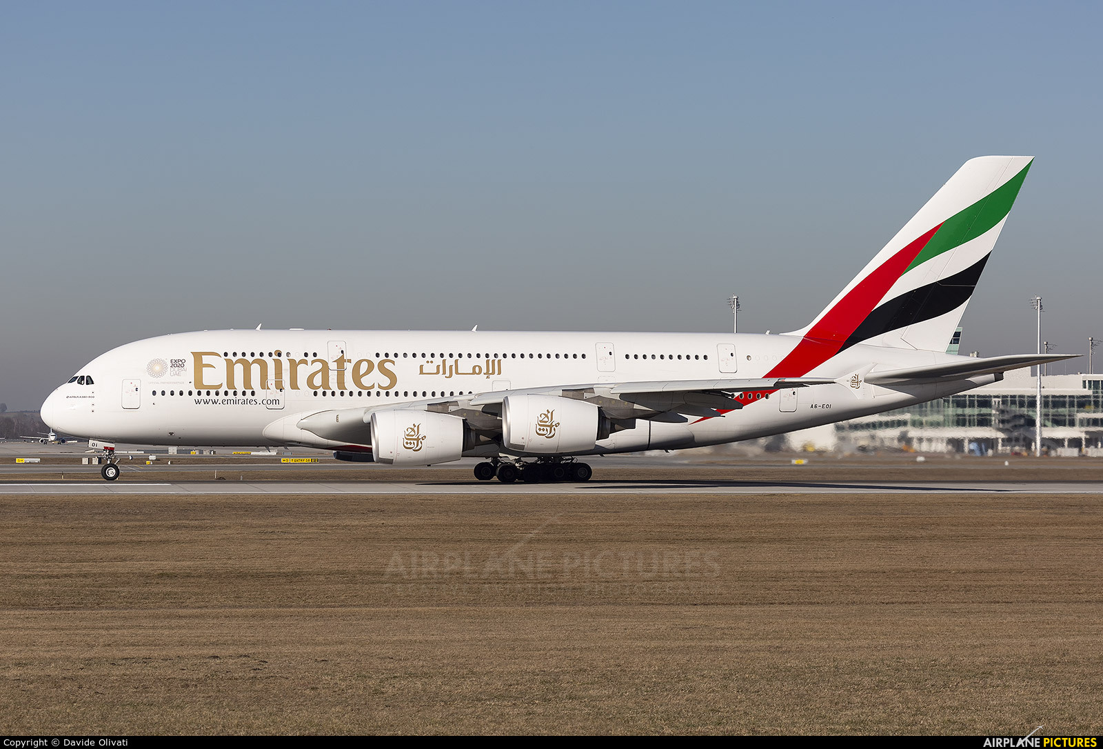 Emirates Airlines A6-EOI aircraft at Munich