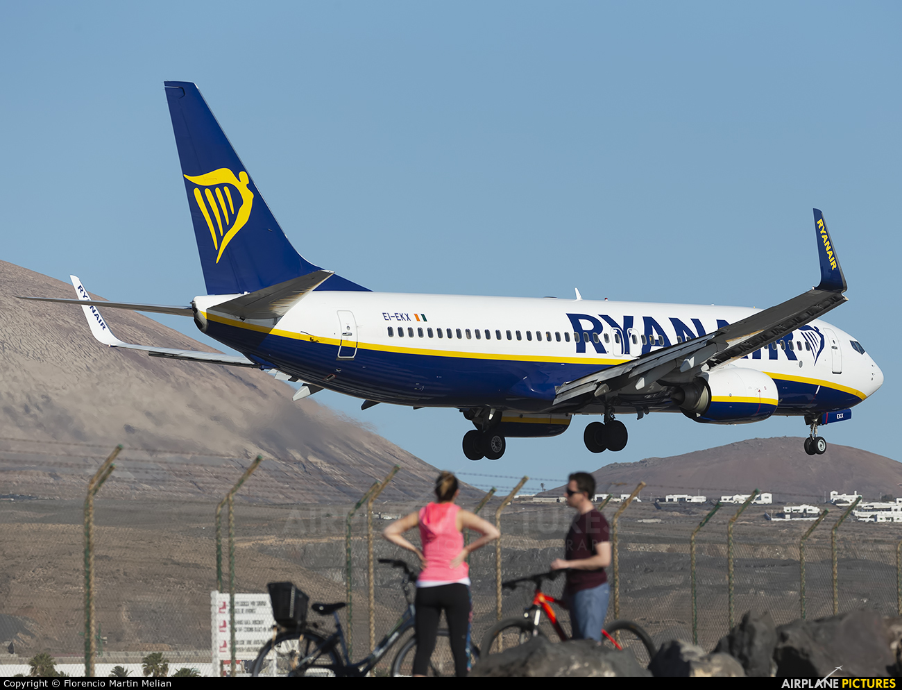 Ryanair EI-EKX aircraft at Lanzarote - Arrecife