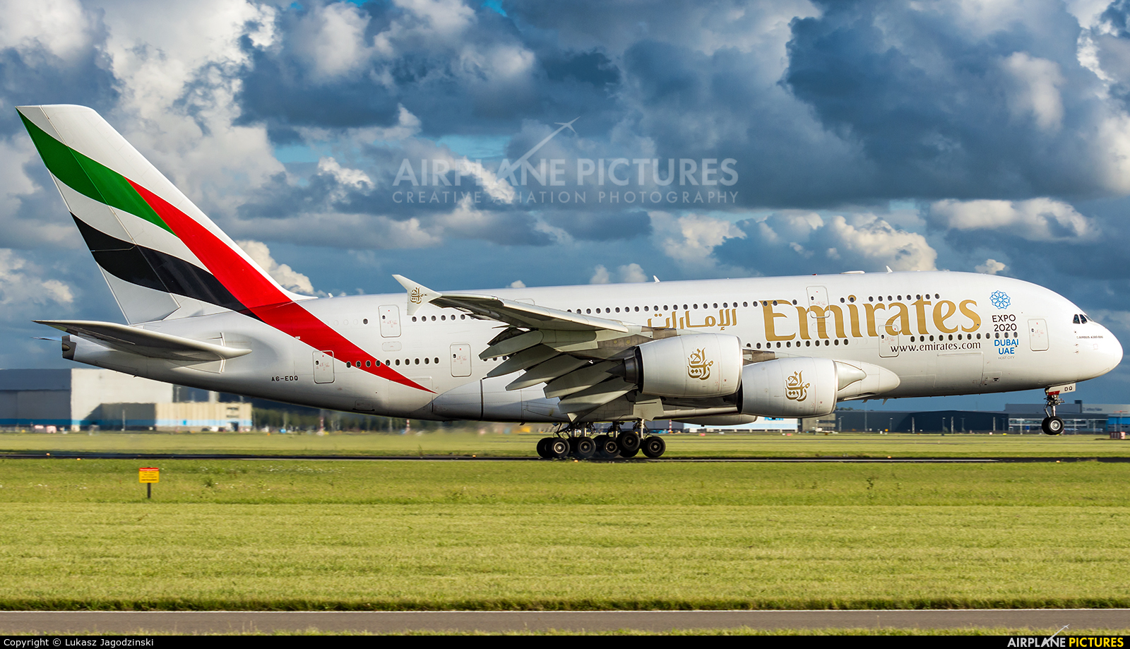 Emirates Airlines A6-EDQ aircraft at Amsterdam - Schiphol