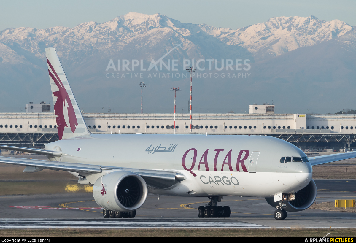 Qatar Airways Cargo A7-BFH aircraft at Milan - Malpensa