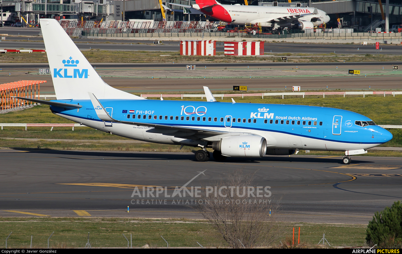 KLM PH-BGF aircraft at Madrid - Barajas