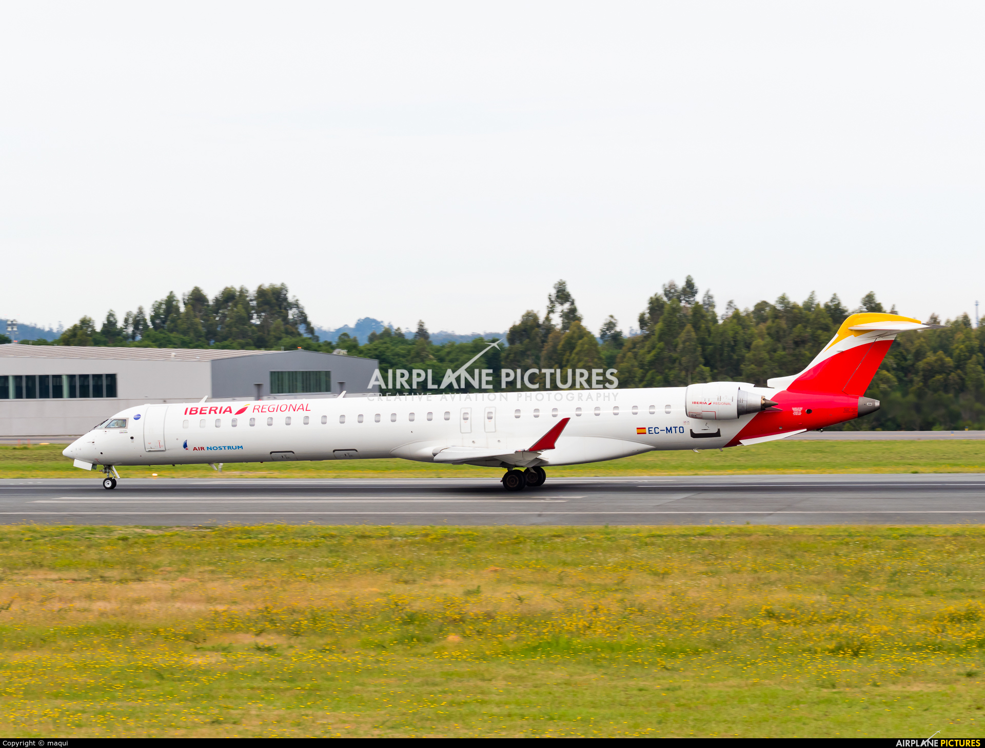 Air Nostrum - Iberia Regional EC-MTO aircraft at Santiago de Compostela