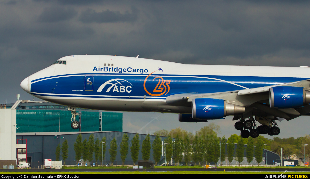Air Bridge Cargo VQ-BIA aircraft at Amsterdam - Schiphol