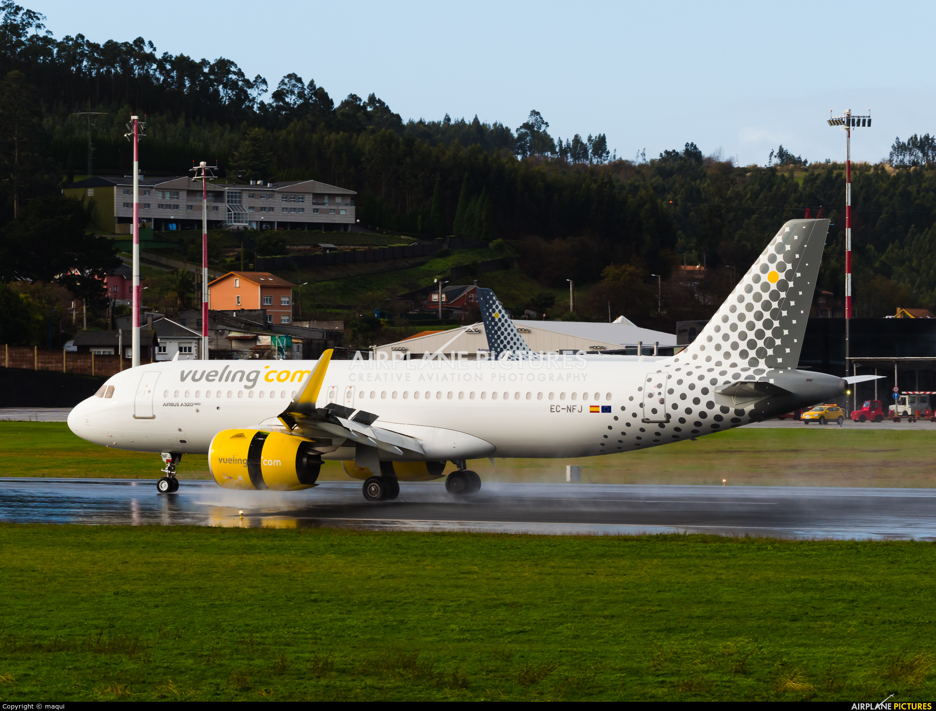 Vueling Airlines EC-NFJ aircraft at La Coruña