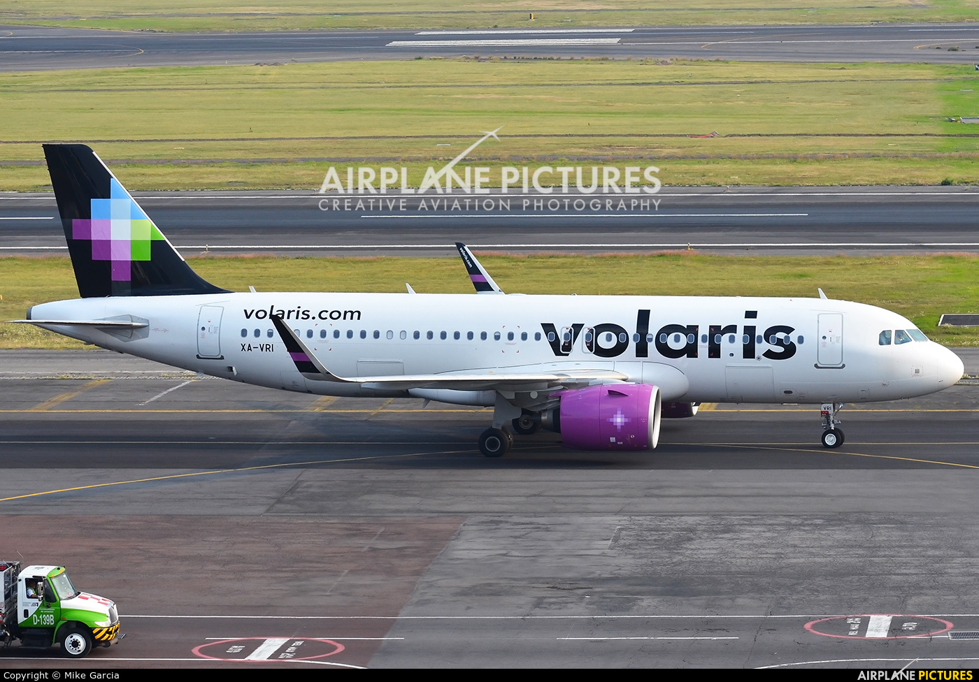 Volaris XA-VRI aircraft at Mexico City - Licenciado Benito Juarez Intl