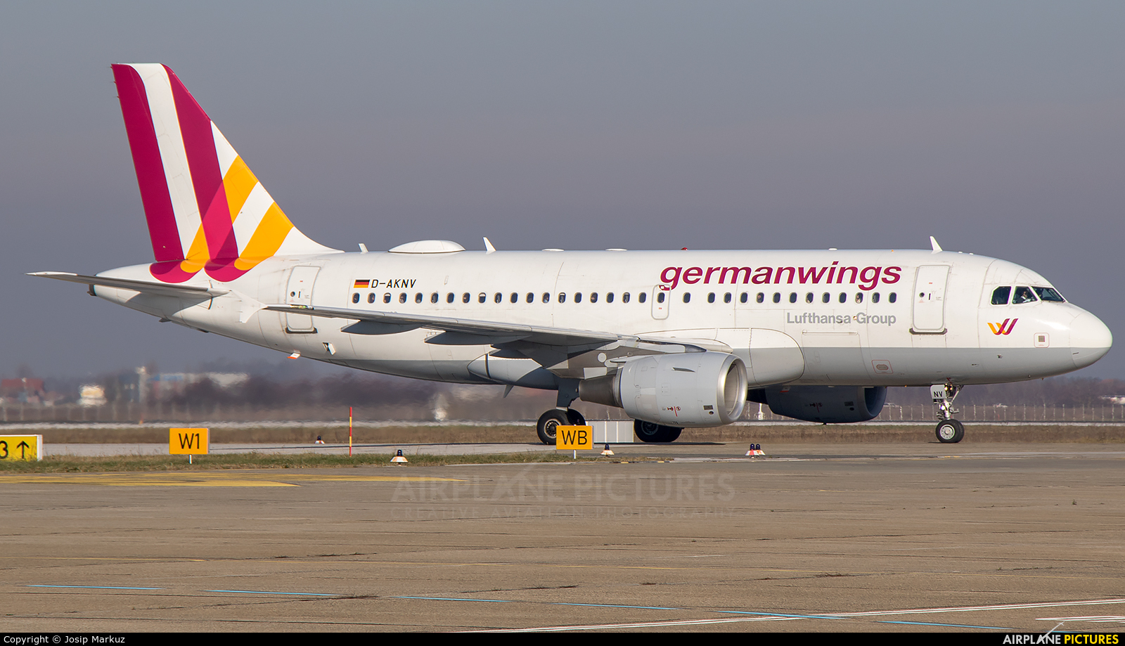 Germanwings D-AKNV aircraft at Zagreb