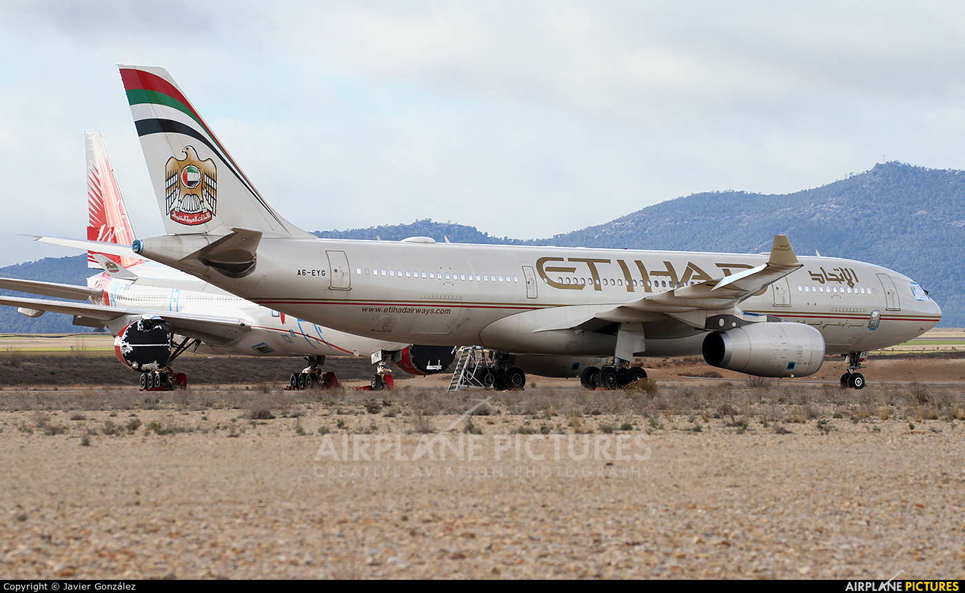 Etihad Airways A6-EYG aircraft at Teruel