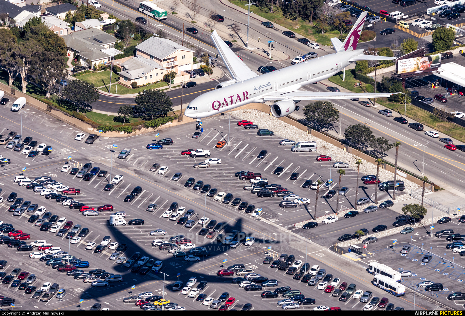 Qatar Airways A7-BAM aircraft at Los Angeles Intl