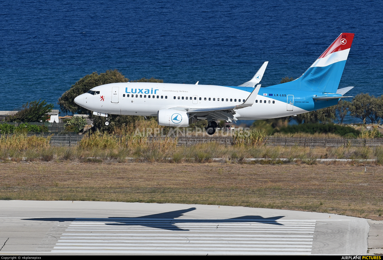 Luxair LX-LGS aircraft at Rhodes - Diagoras