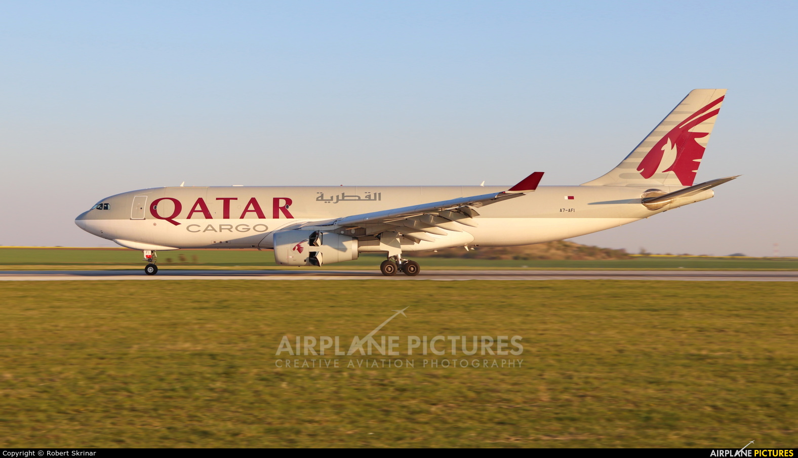 Qatar Airways Cargo A7-AFI aircraft at Prague - Václav Havel