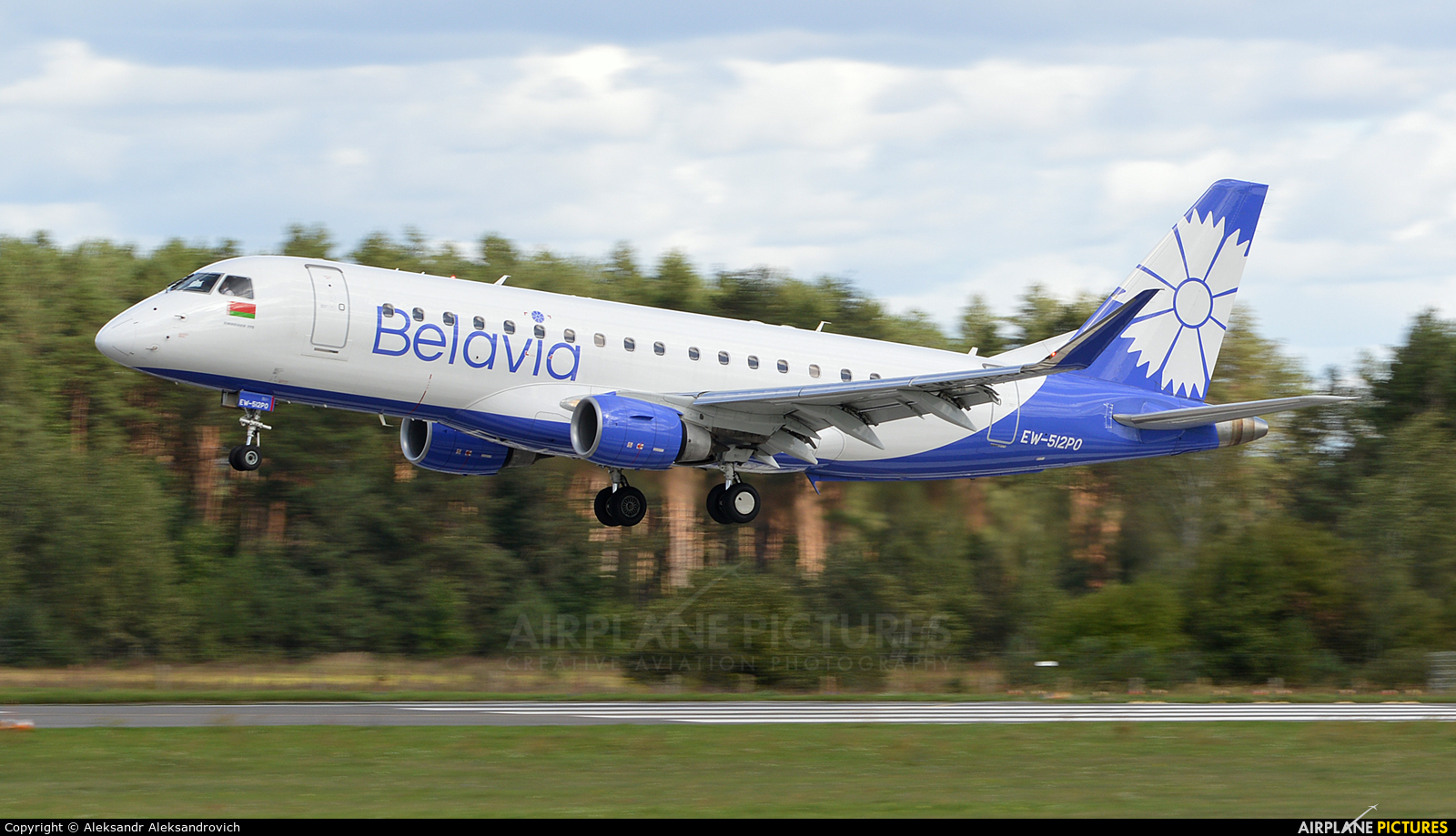Belavia EW-512PO aircraft at Brest Airport