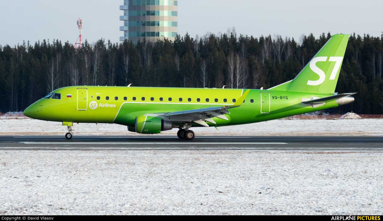 S7 Airlines VQ-BYG aircraft at Krasnoyarsk - Yemelyanovo