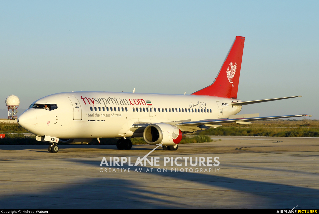 Sepehran Airlines EP-FSI aircraft at Bandar Abbas