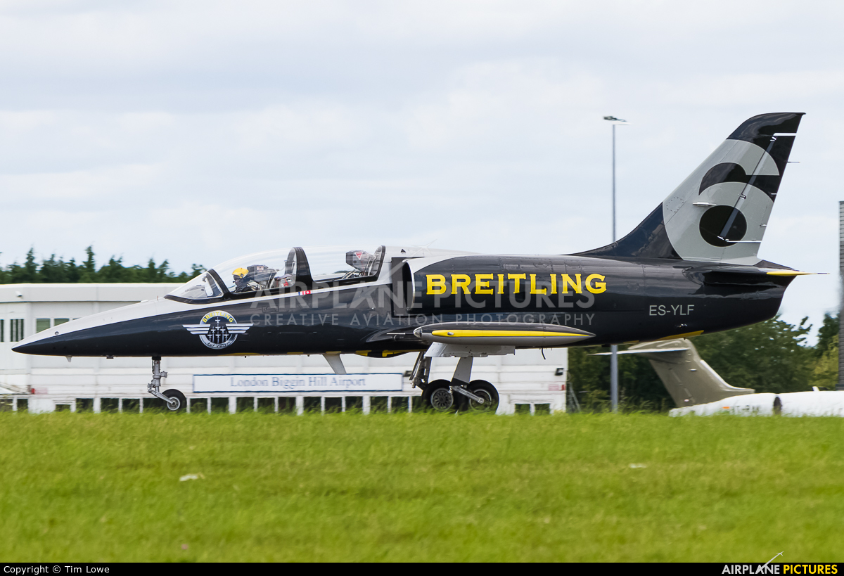 Breitling Jet Team ES-YLF aircraft at Biggin Hill