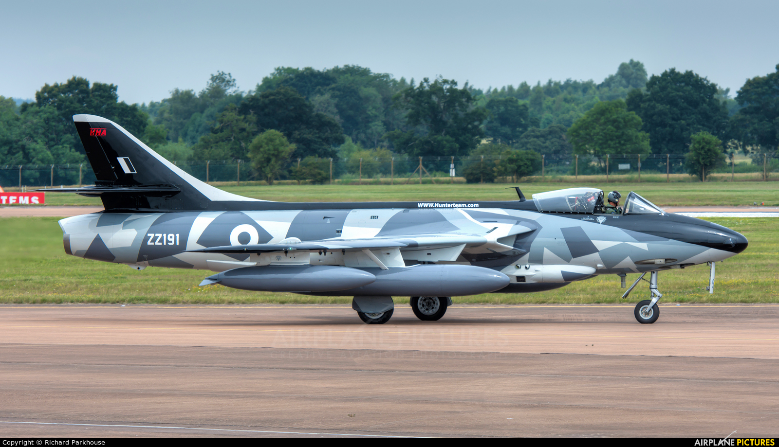 Hawker Hunter Aviation ZZ191 aircraft at Fairford