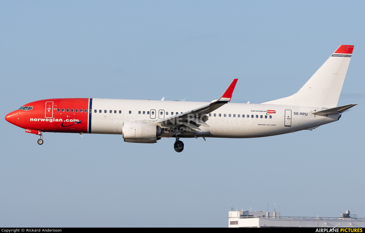 Norwegian Air Sweden SE-RPU aircraft at Stockholm - Arlanda