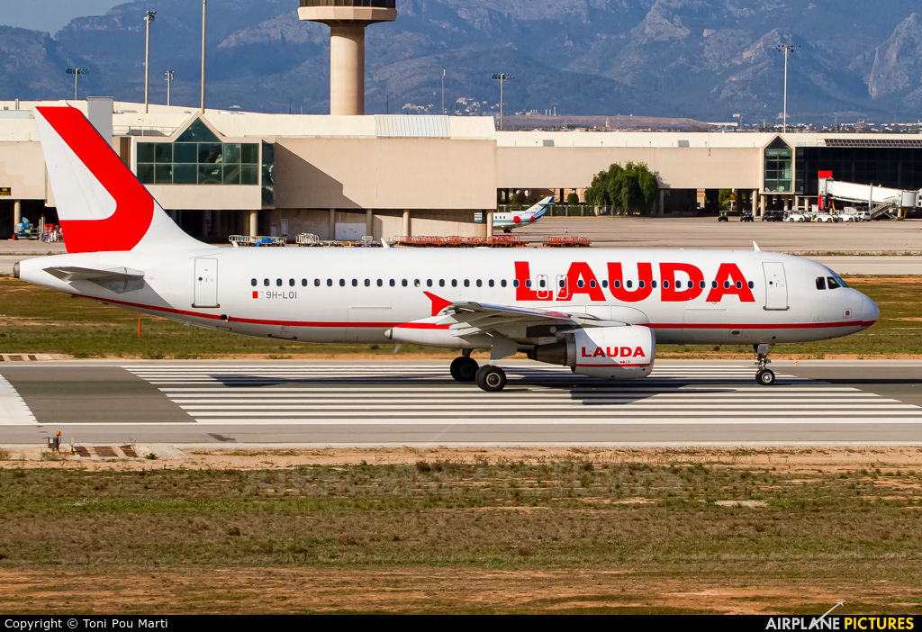 Lauda Europe 9H-LOI aircraft at Palma de Mallorca