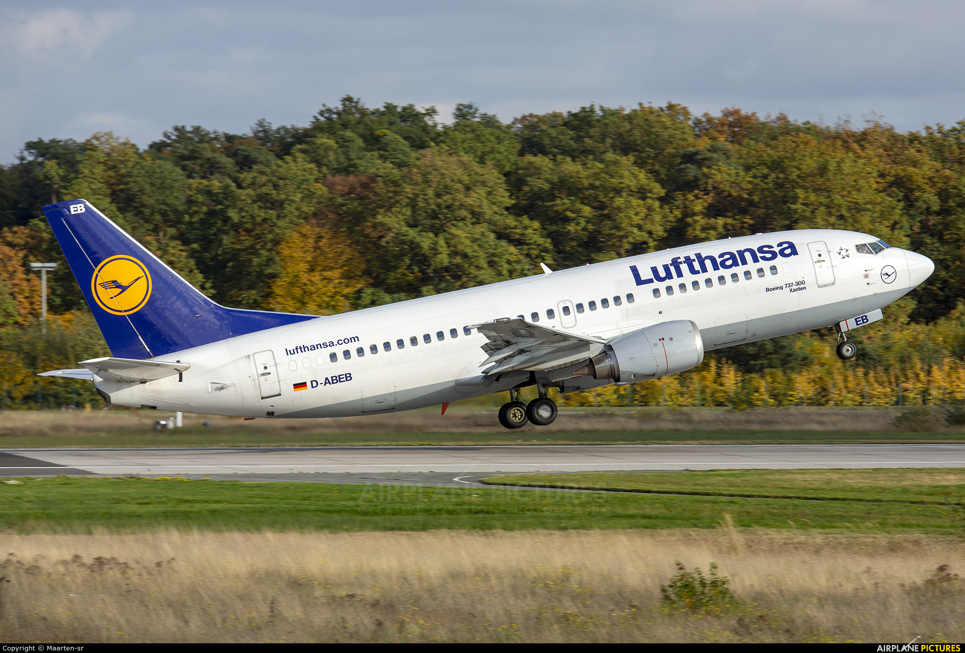 Lufthansa D-ABEB aircraft at Frankfurt