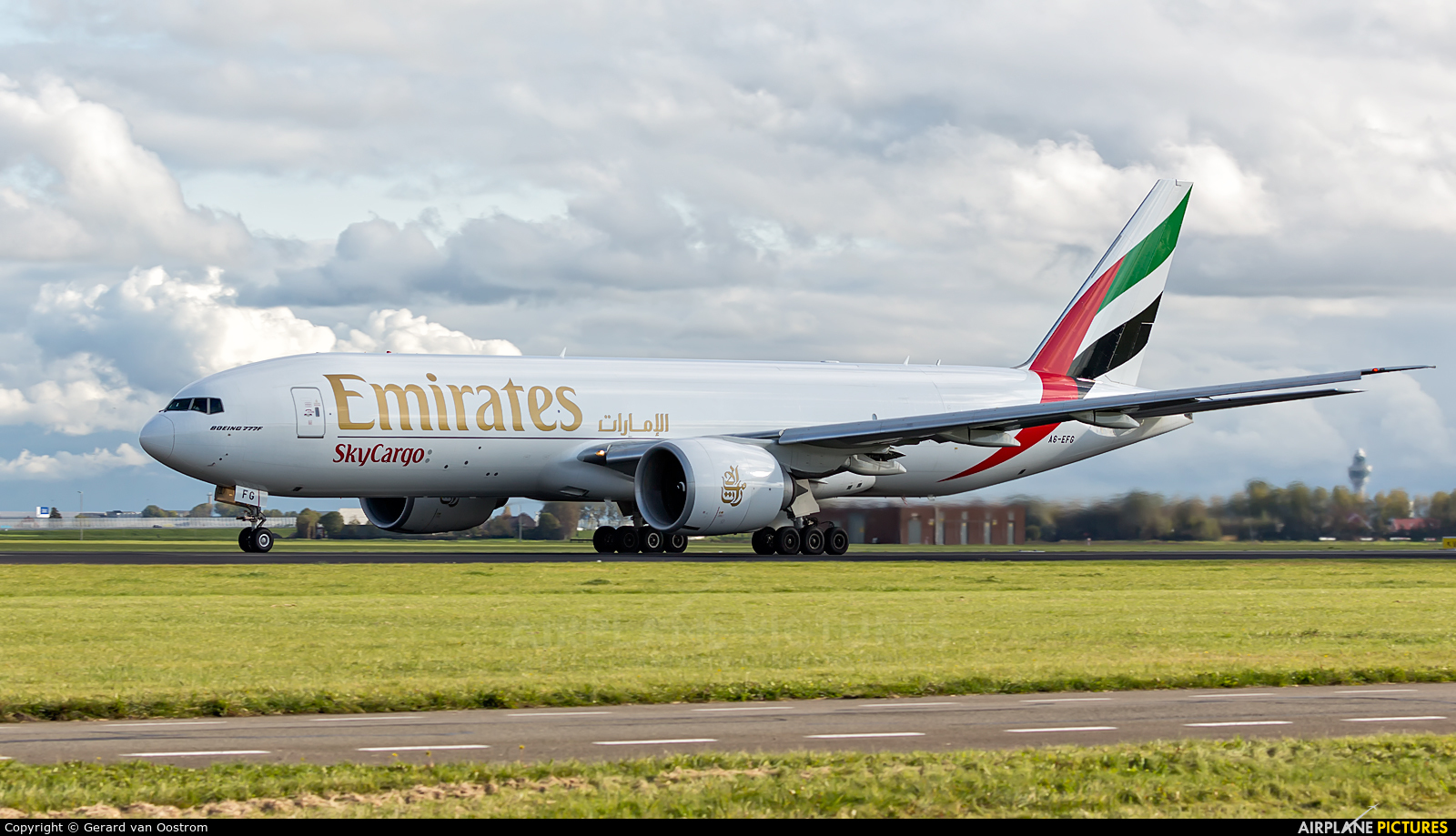 Emirates Sky Cargo A6-EFG aircraft at Amsterdam - Schiphol