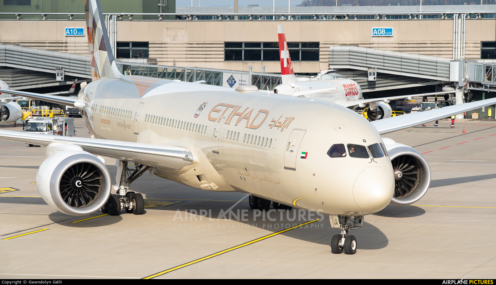 Etihad Airways A6-BLQ aircraft at Zurich