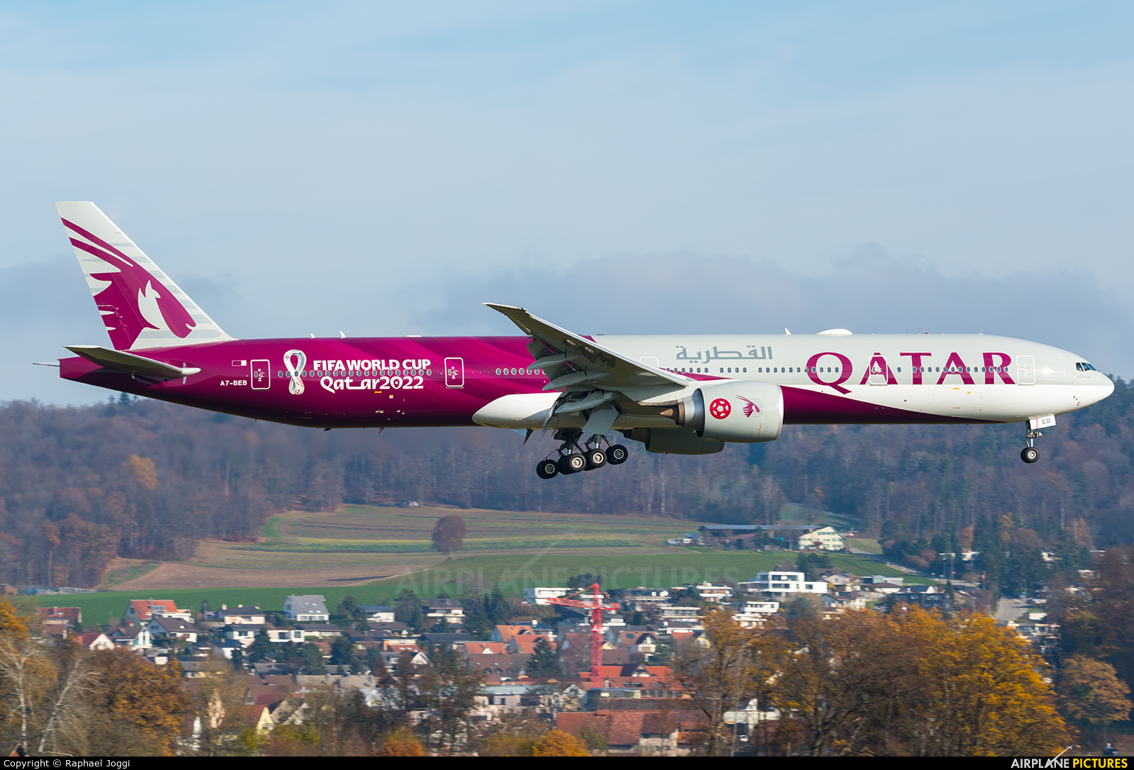 Qatar Airways A7-BEB aircraft at Zurich