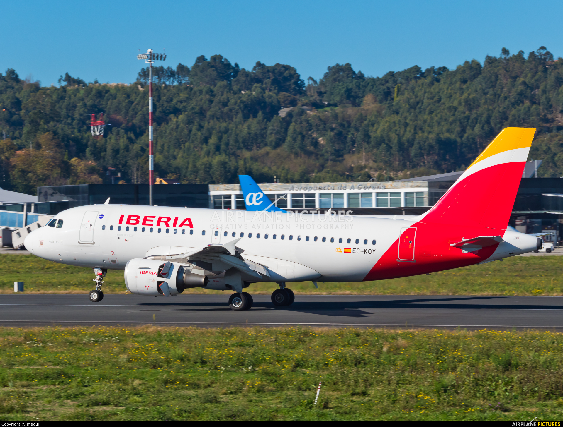 Iberia EC-KOY aircraft at La Coruña