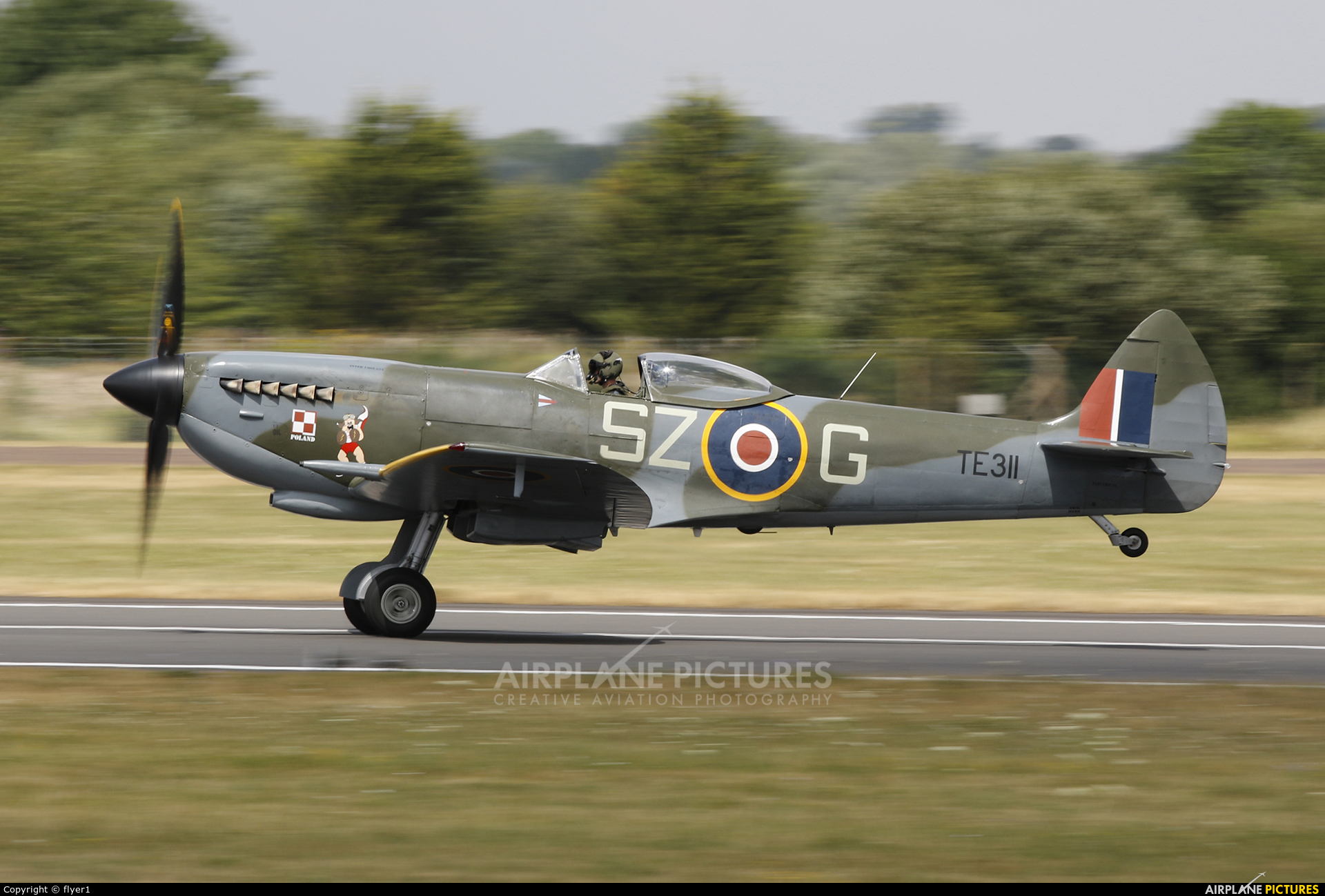 Royal Air Force "Battle of Britain Memorial Flight" TE311 aircraft at Fairford