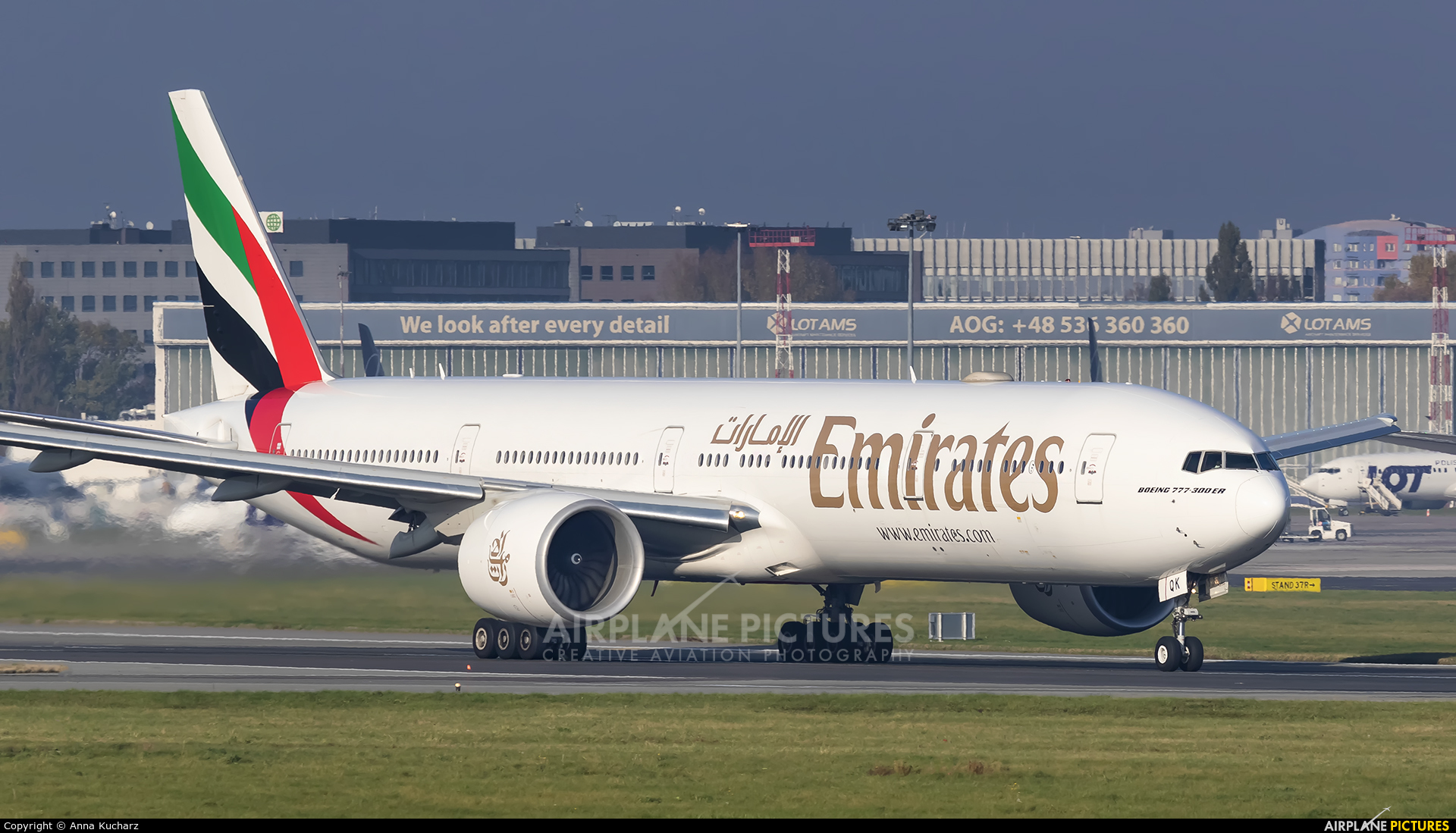 Emirates Airlines A6-EQK aircraft at Warsaw - Frederic Chopin