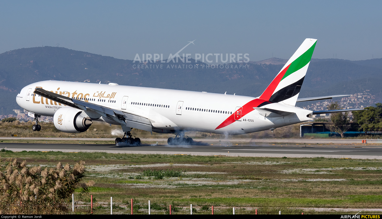 Emirates Airlines A6-EGU aircraft at Barcelona - El Prat