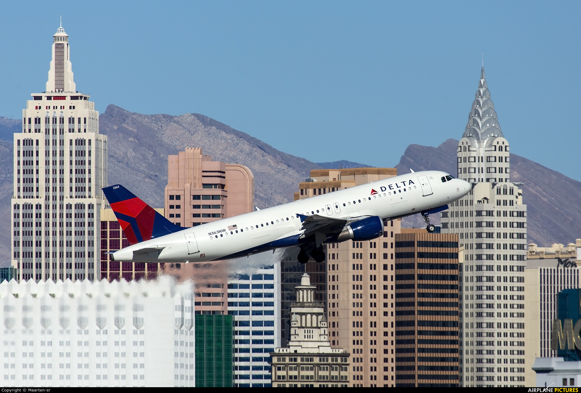 Delta Air Lines N363NW aircraft at Las Vegas - McCarran Intl