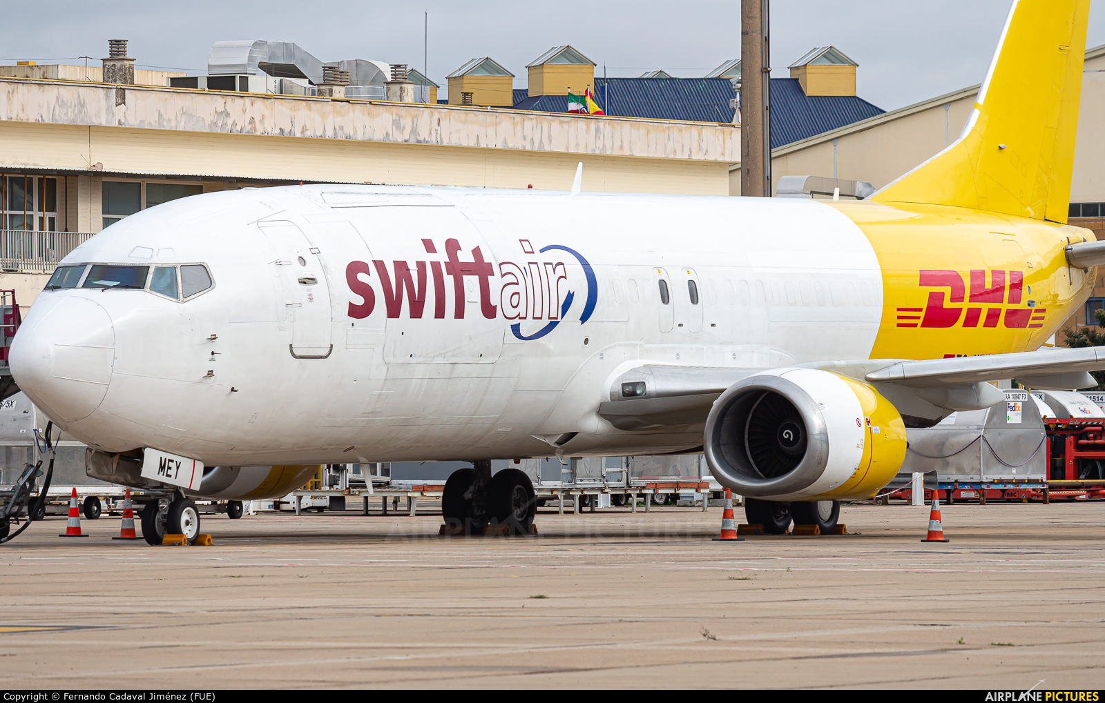 Swiftair EC-MEY aircraft at Seville - San Pablo