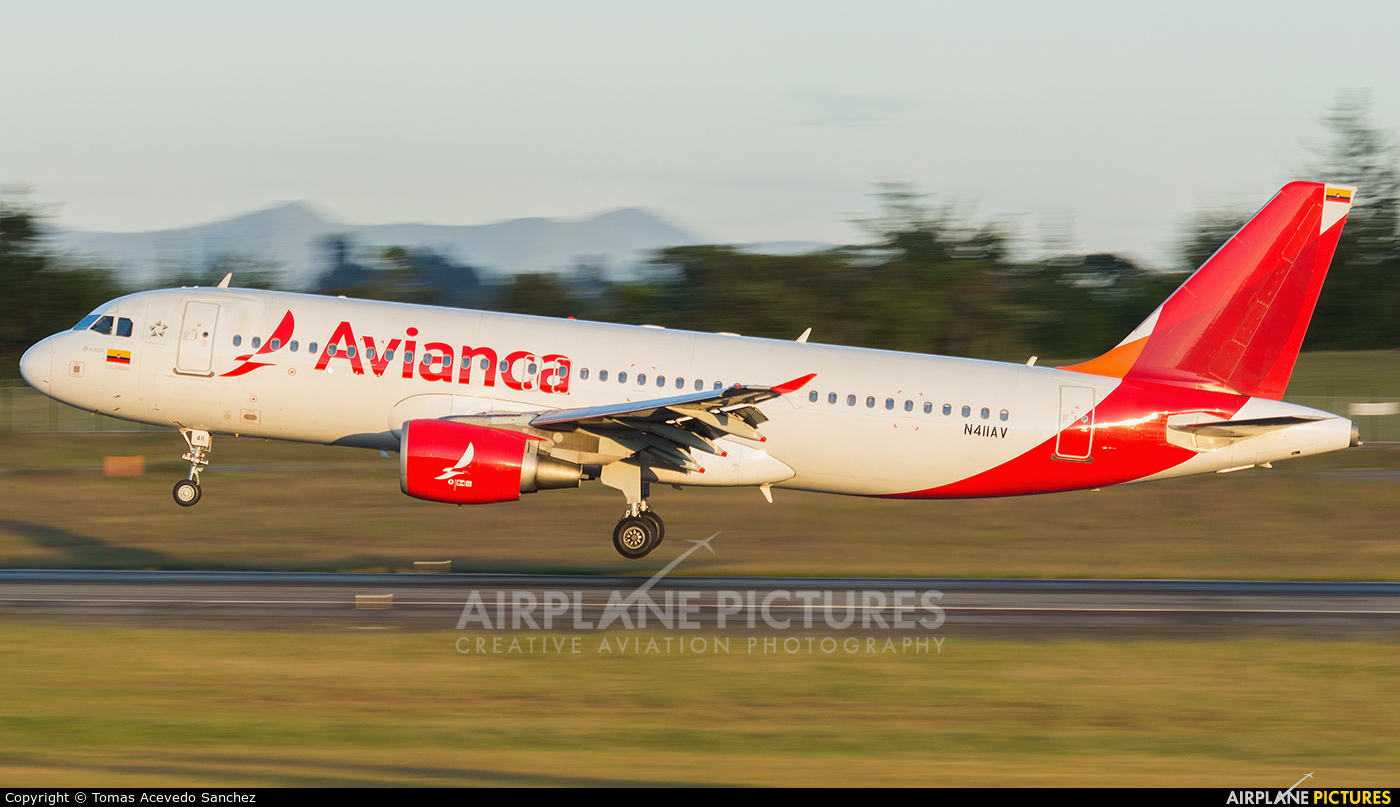 Avianca N411AV aircraft at Medellin - Jose Maria Cordova Intl