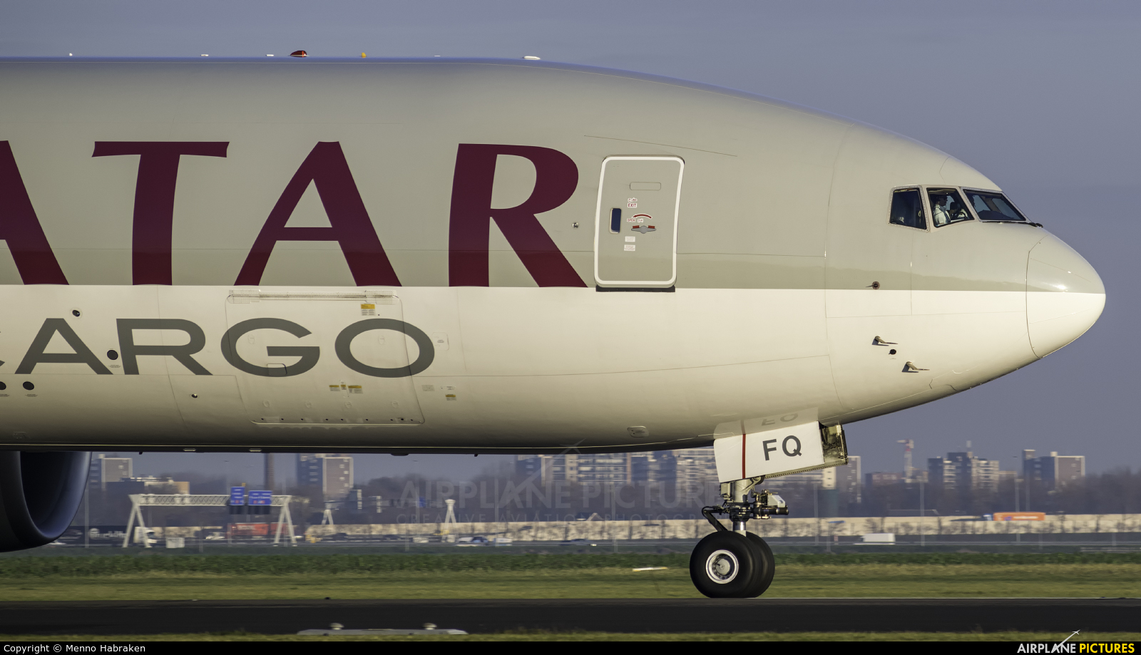 Qatar Airways Cargo A7-BFQ aircraft at Amsterdam - Schiphol
