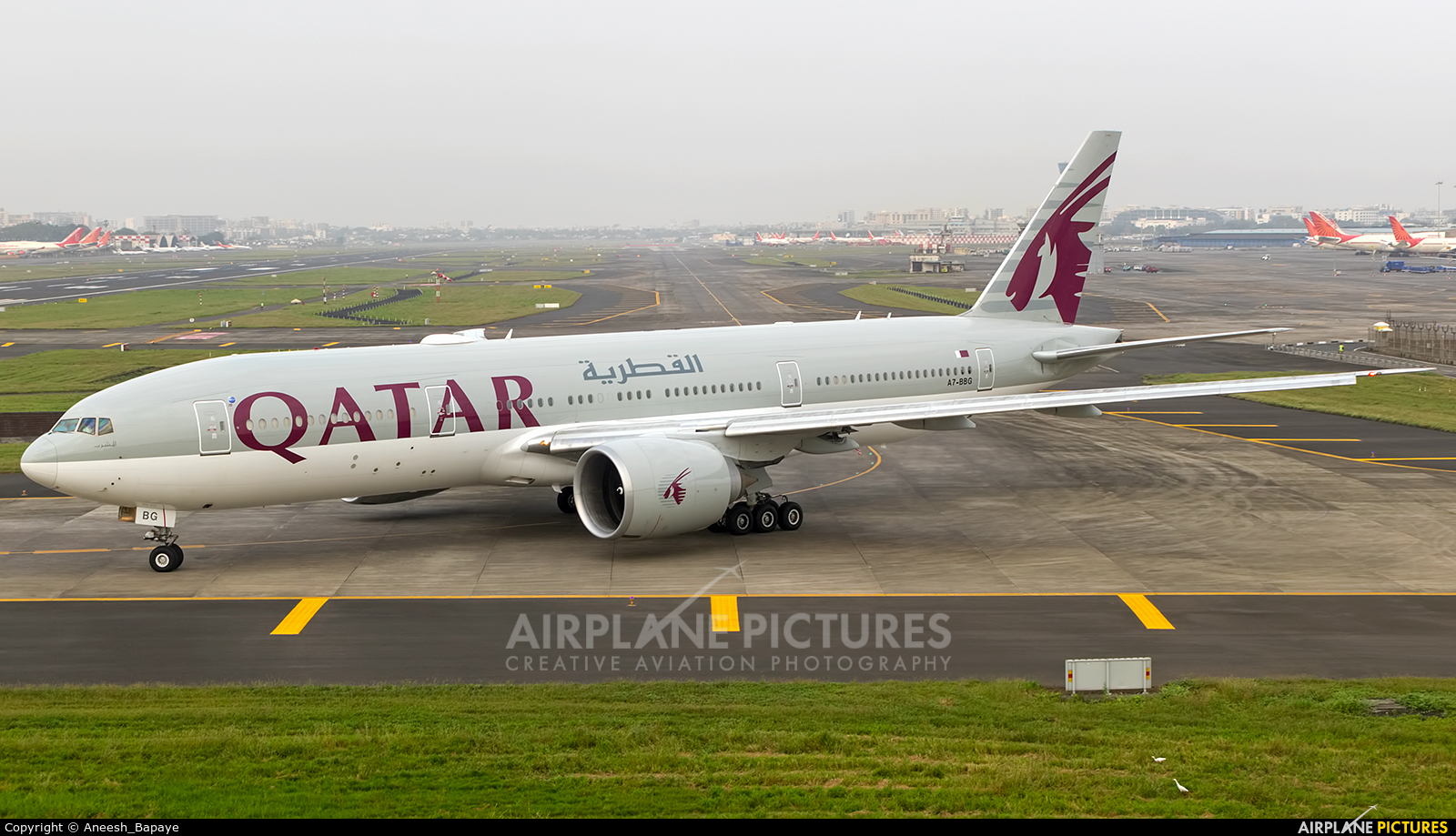 Qatar Airways A7-BBG aircraft at Mumbai - Chhatrapati Shivaji Intl