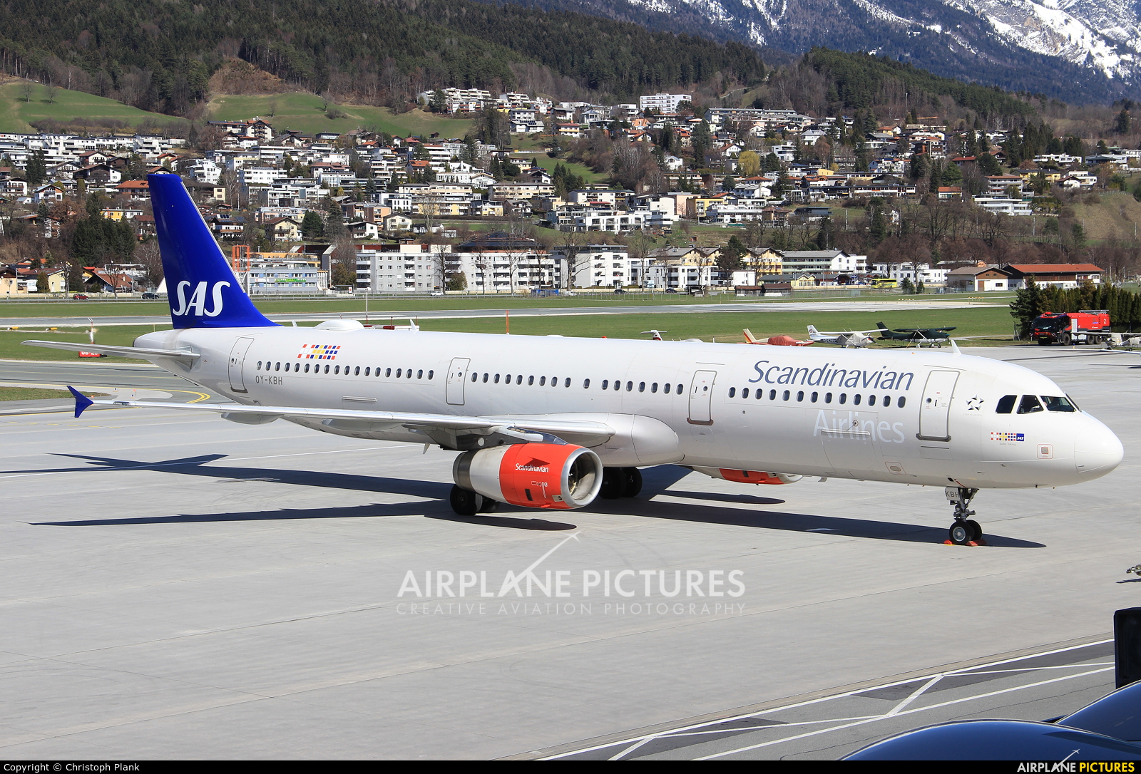 SAS - Scandinavian Airlines OY-KBH aircraft at Innsbruck