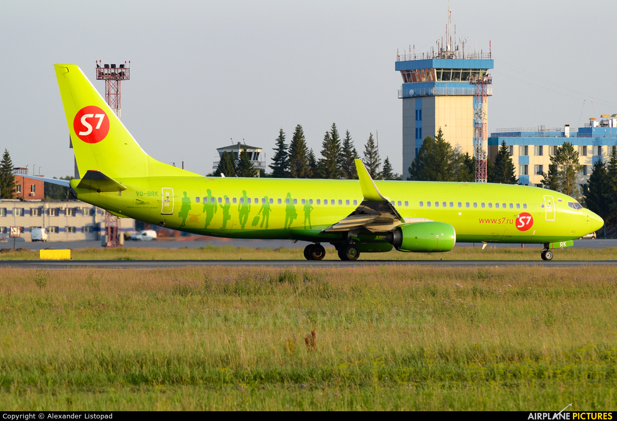S7 Airlines VQ-BRK aircraft at Novosibirsk