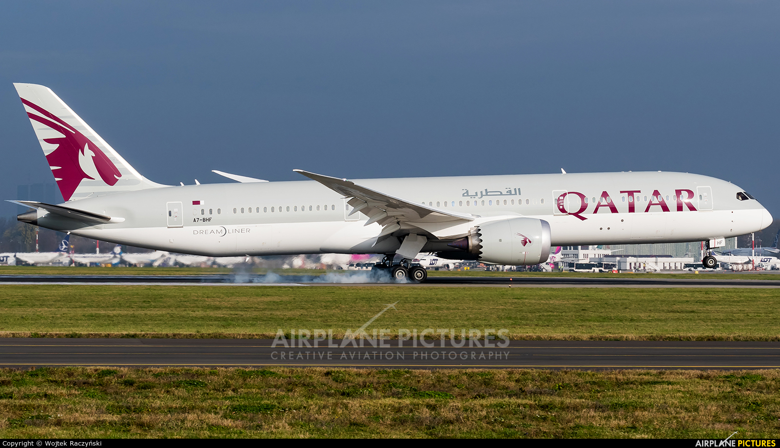 Qatar Airways A7-BHF aircraft at Warsaw - Frederic Chopin